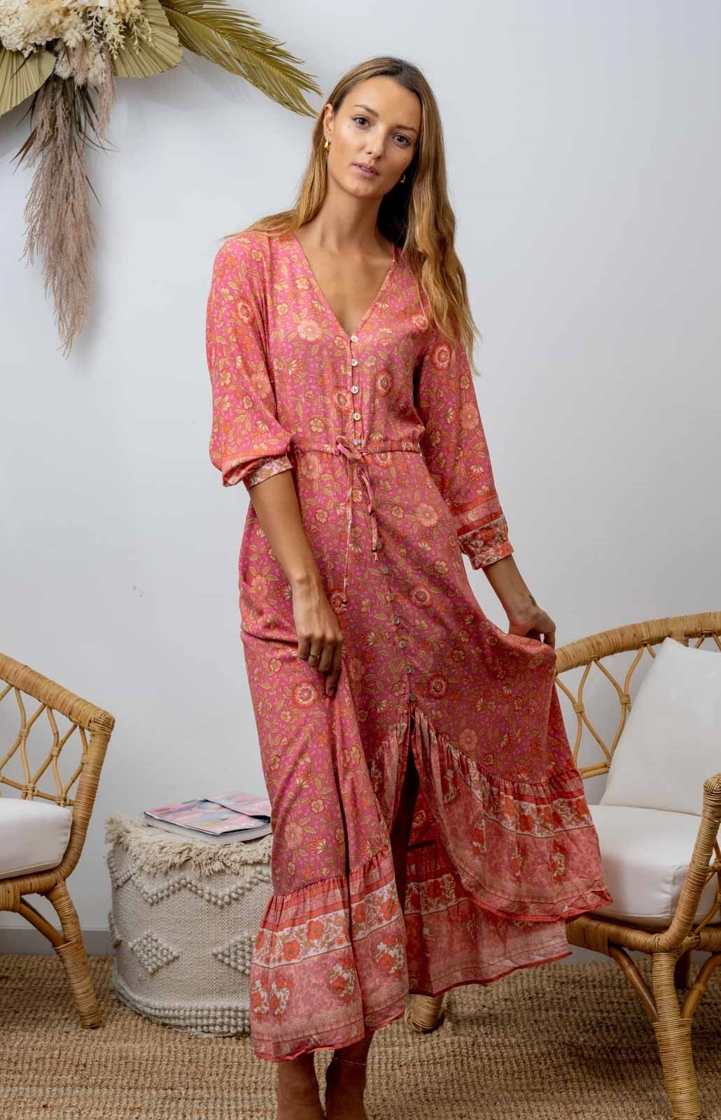 long sleeve maxi dress