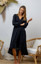 Load image into Gallery viewer, black cotton dress
