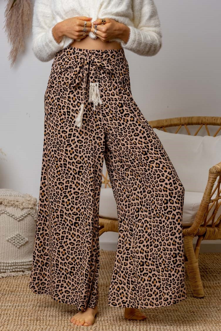 leopard print pants